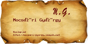 Mocsári György névjegykártya