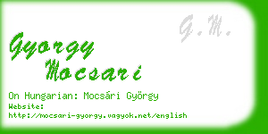 gyorgy mocsari business card